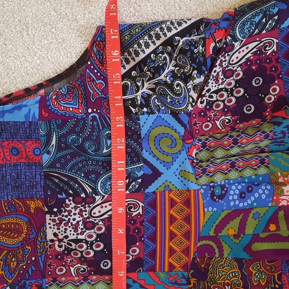 Colorful Patchwork Patterned Jumpsuit - Picture 5 of 11